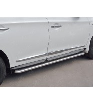 Пороги труба d42 с листом (Лист алюм, проф. нерж) (вариант 1)