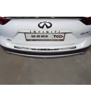 Накладка на задний бампер (лист зеркальный надпись Infiniti)